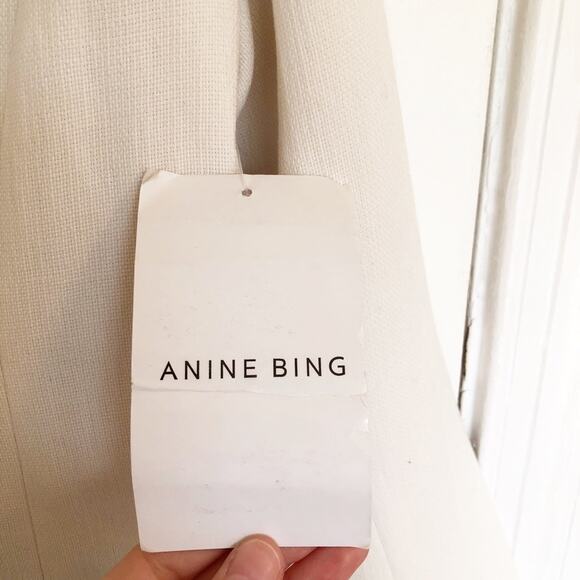 NWT Anine Bing Parker Ivory Double Breasted Blazer - Picture 3 of 6